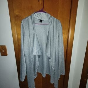 GREY WATERFALL CARDIGAN
